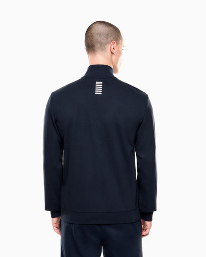 Cotton zip up with a stand-up collar and logo Core Identity