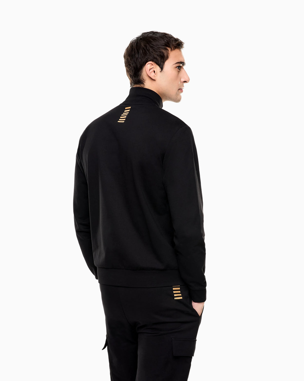 Cotton zip up with a stand-up collar and logo Core Identity
