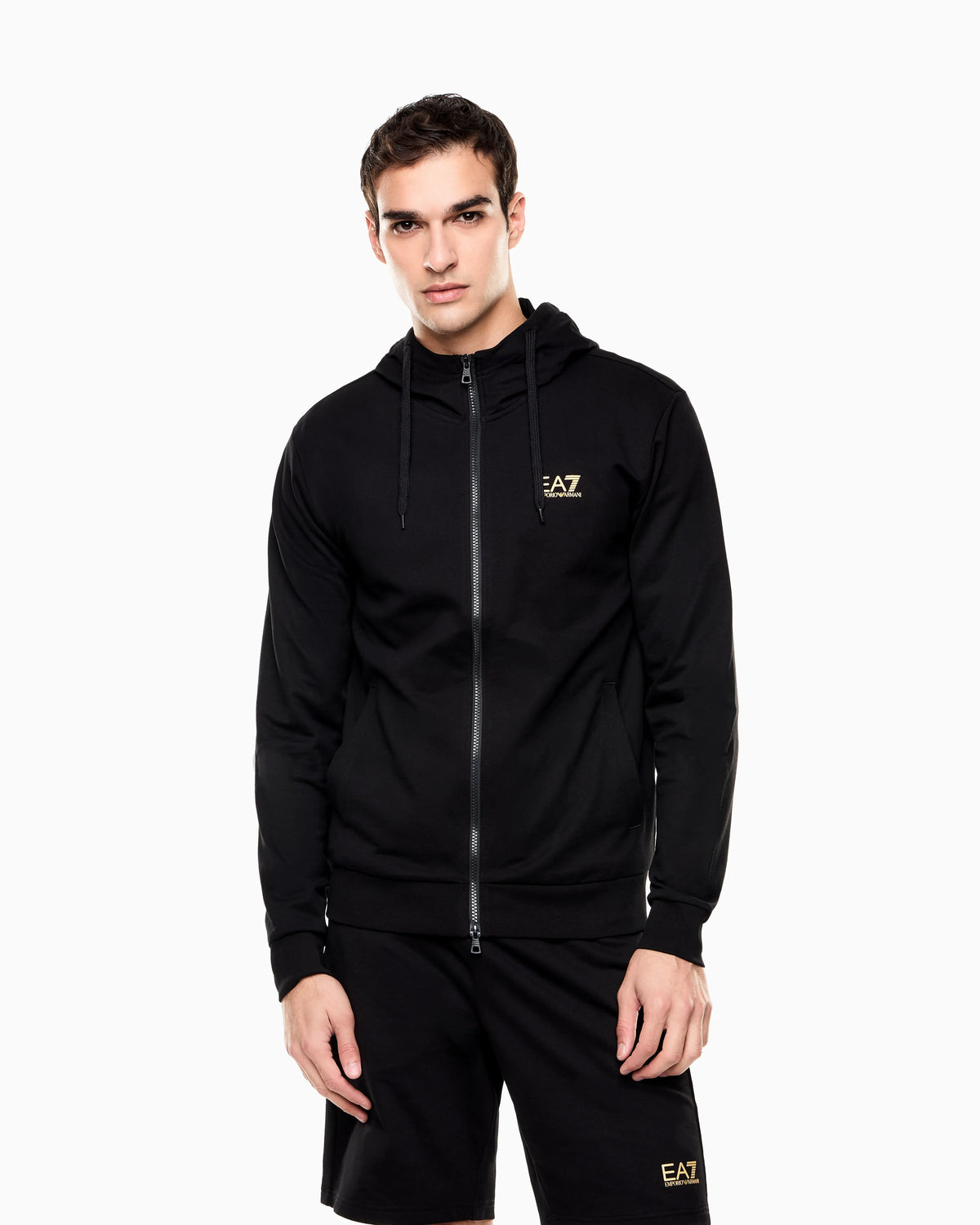 Fleece sweatshirt Core Identity in cotton with a chest logo