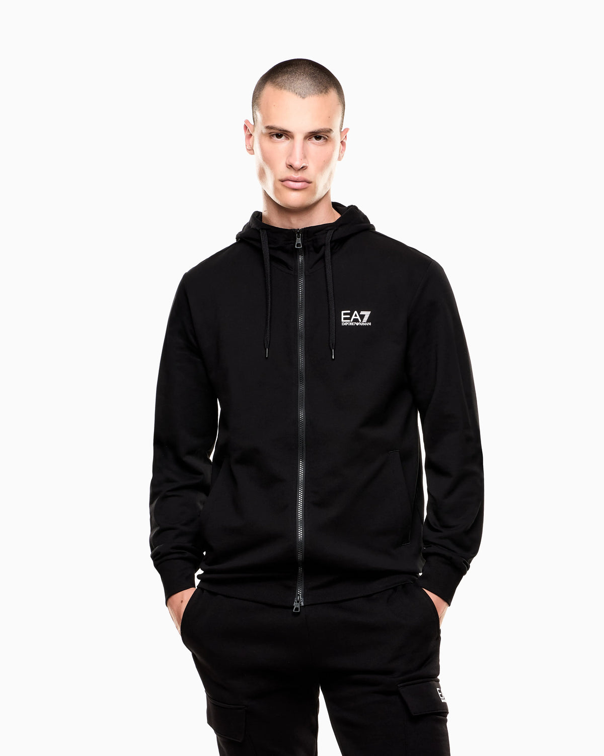 Fleece sweatshirt Core Identity in cotton with a chest logo