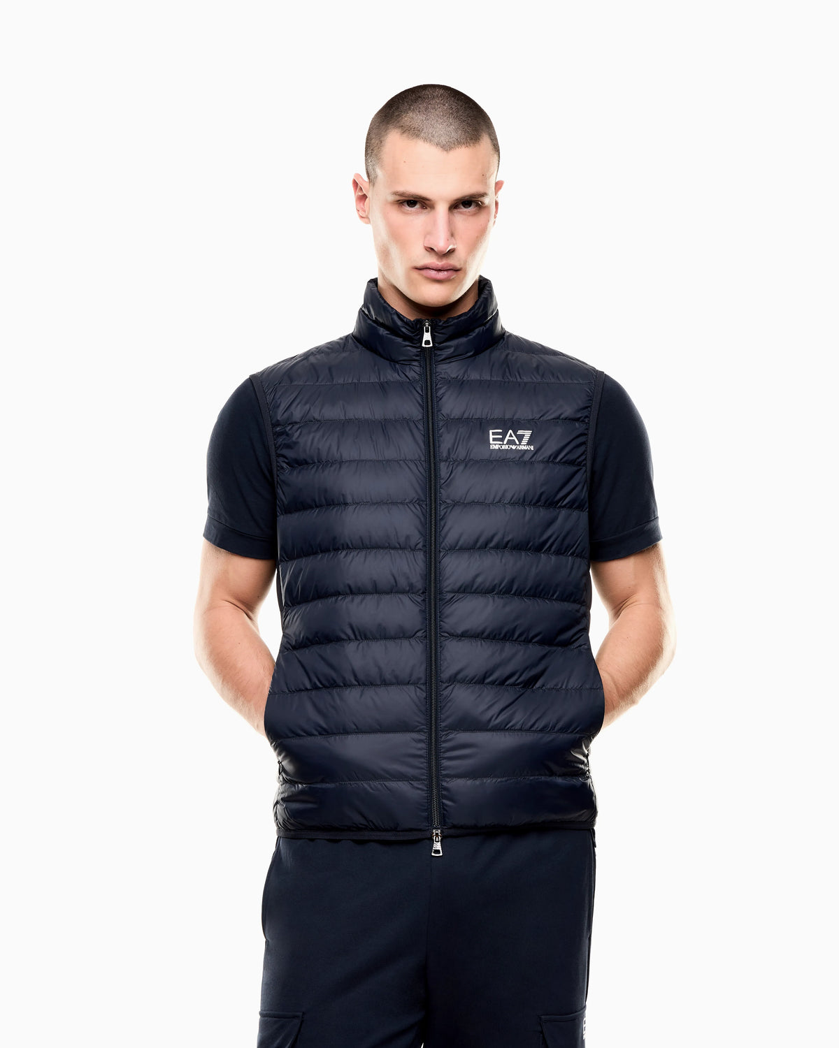 Packable gilet with zip and down padding Core Identity