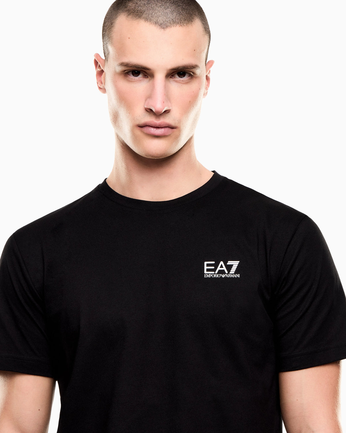 Cotton shirt in Pima jersey with crew neck Core Identity