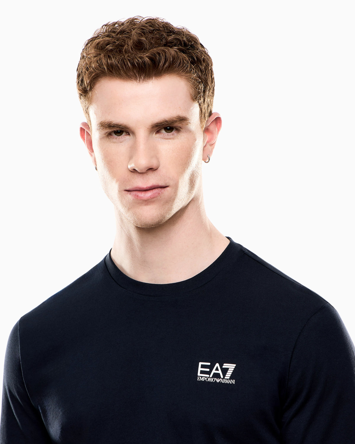 Cotton shirt in Pima jersey with crew neck Core Identity