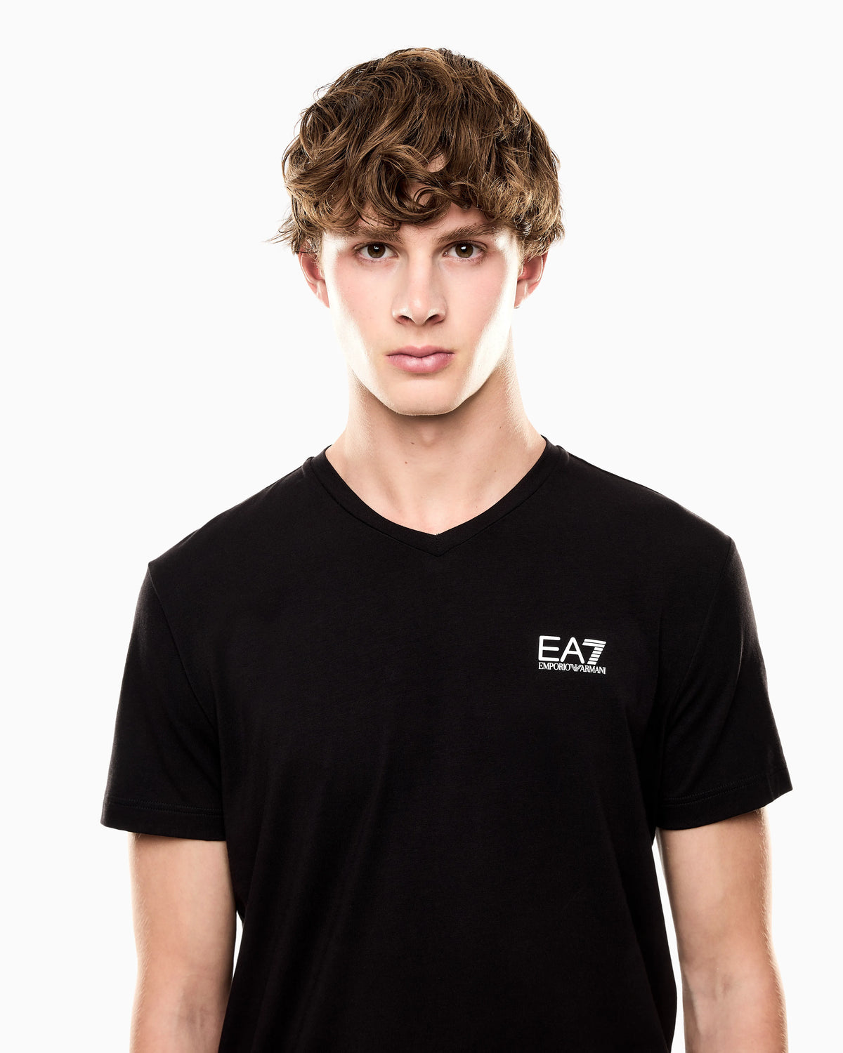 Core Identity stretch cotton jersey V-neck T-shirt