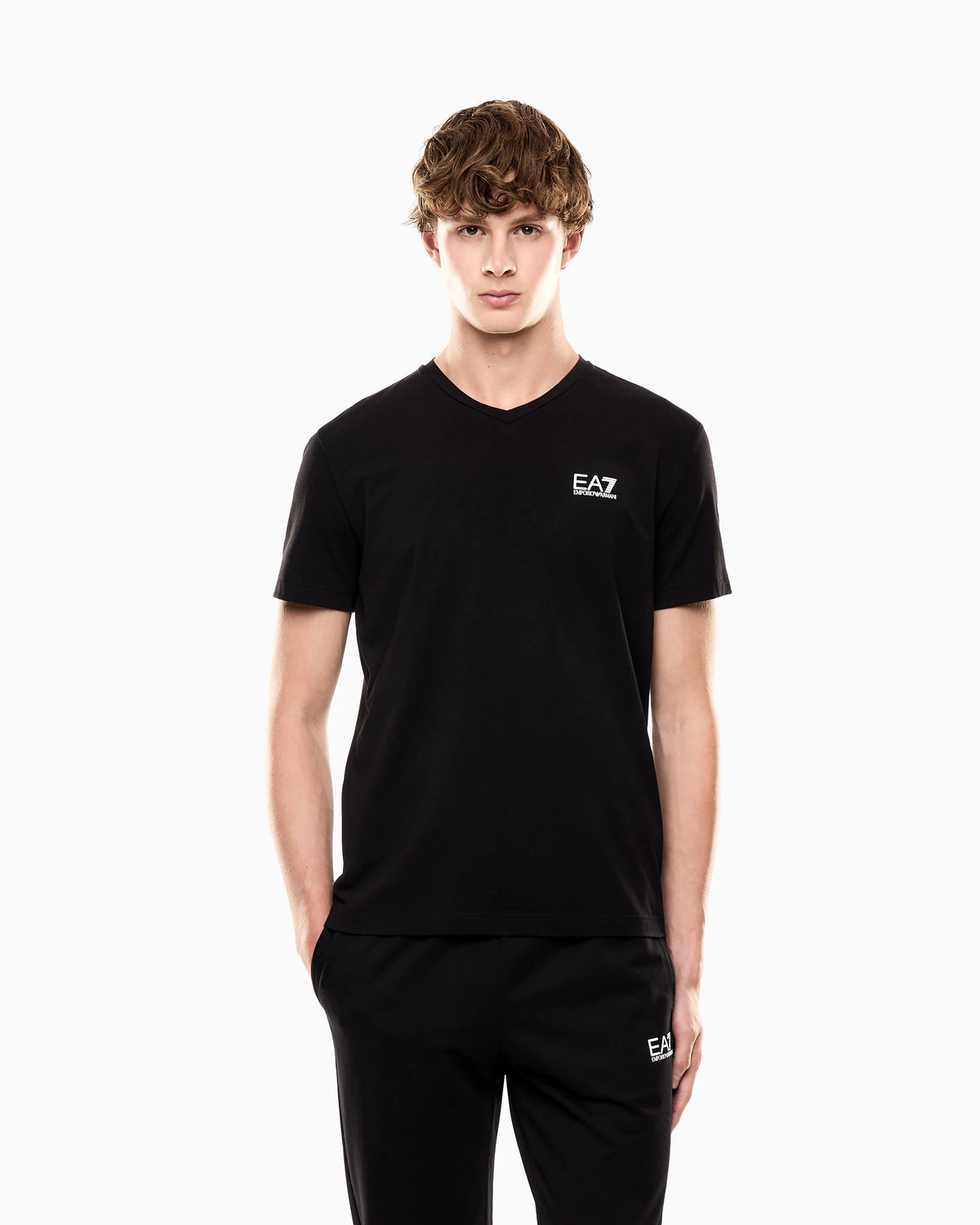 Core Identity stretch cotton jersey V-neck T-shirt