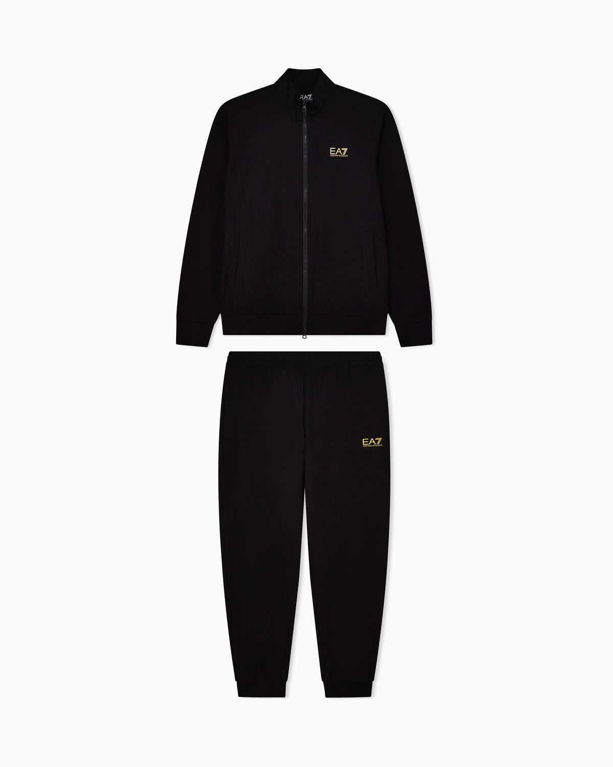 Cotton suit with zip and stand collar Core Identity