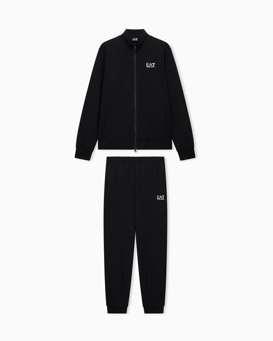Cotton suit with zip and stand collar Core Identity