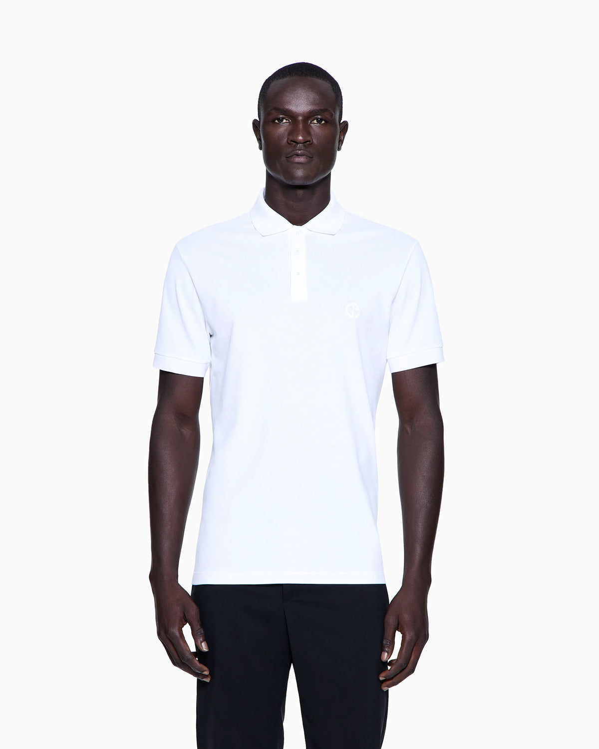 Slim fit polo  in stretch cotton pique with logo