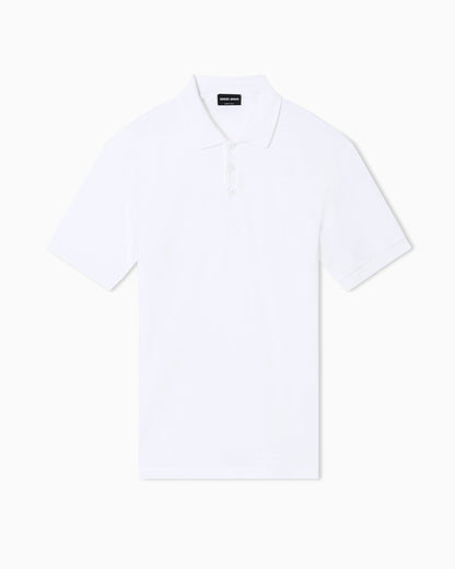 Slim fit polo  in stretch cotton pique with logo