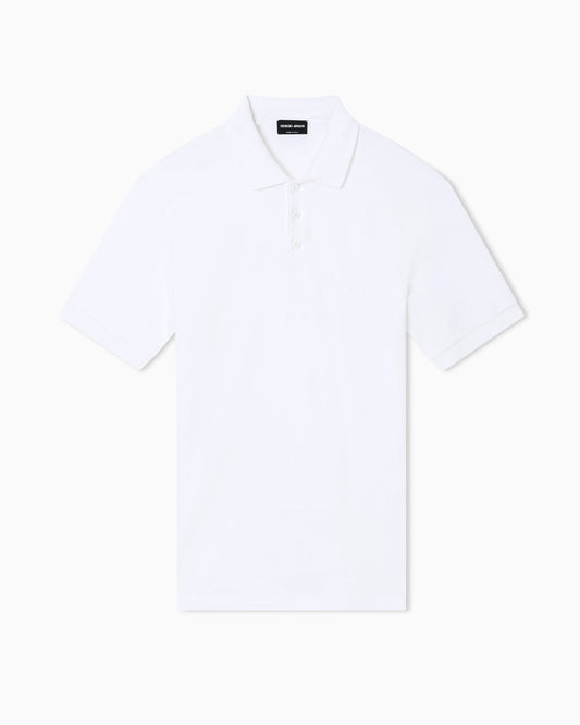 Slim fit polo  in stretch cotton pique with logo