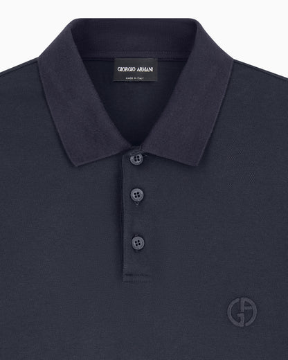 Slim fit polo  in stretch cotton pique with logo