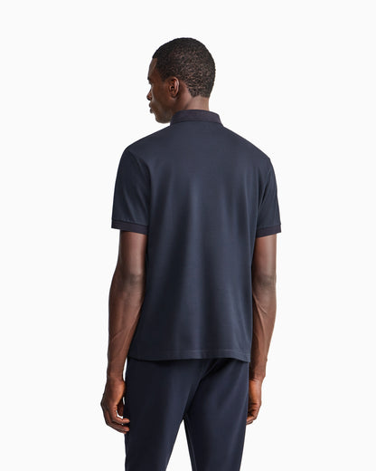 Slim fit polo  in stretch cotton pique with logo