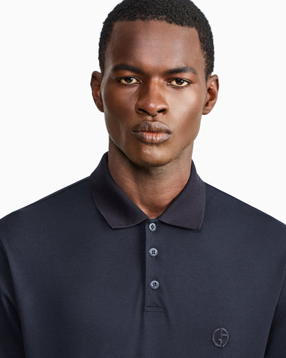 Slim fit polo  in stretch cotton pique with logo