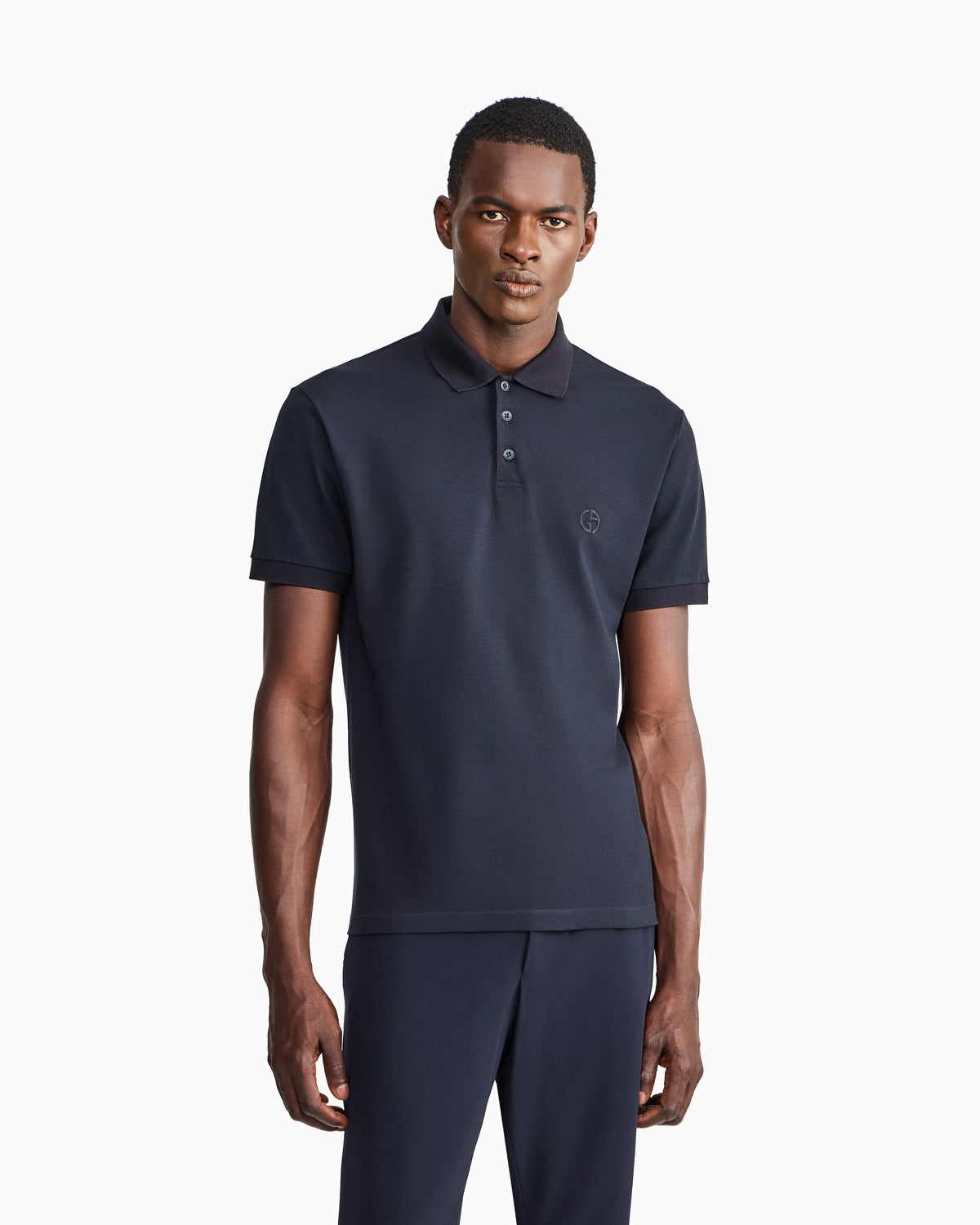 Slim fit polo  in stretch cotton pique with logo