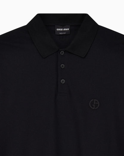Slim fit polo  in stretch cotton pique with logo
