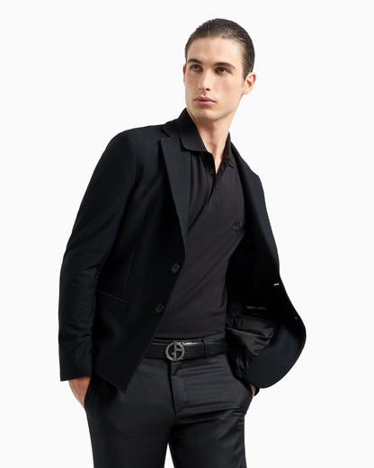 Slim fit polo  in stretch cotton pique with logo