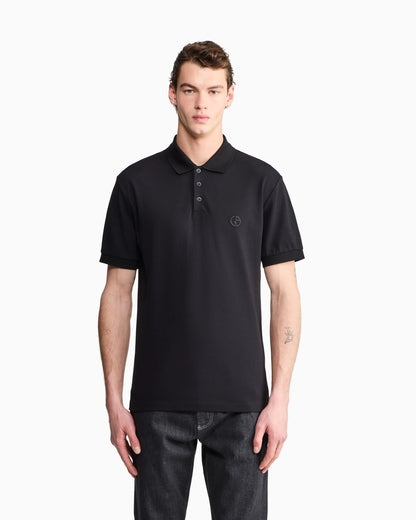 Slim fit polo  in stretch cotton pique with logo
