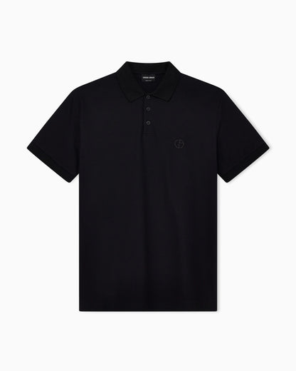 Slim fit polo  in stretch cotton pique with logo