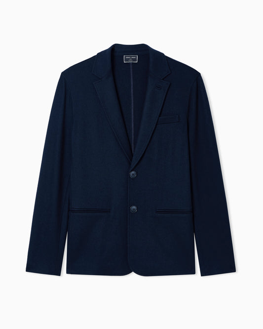 Cashmere jacket in jersey with a single-breasted design Icon