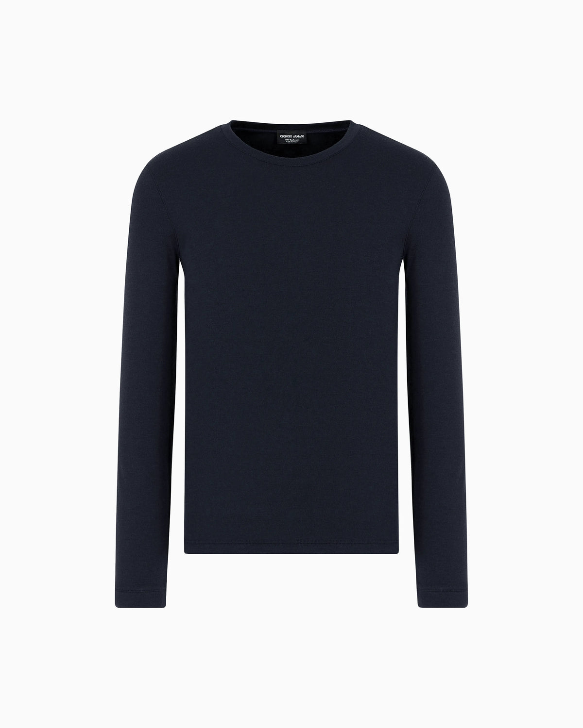 Pure cashmere interlock crew-neck jumper