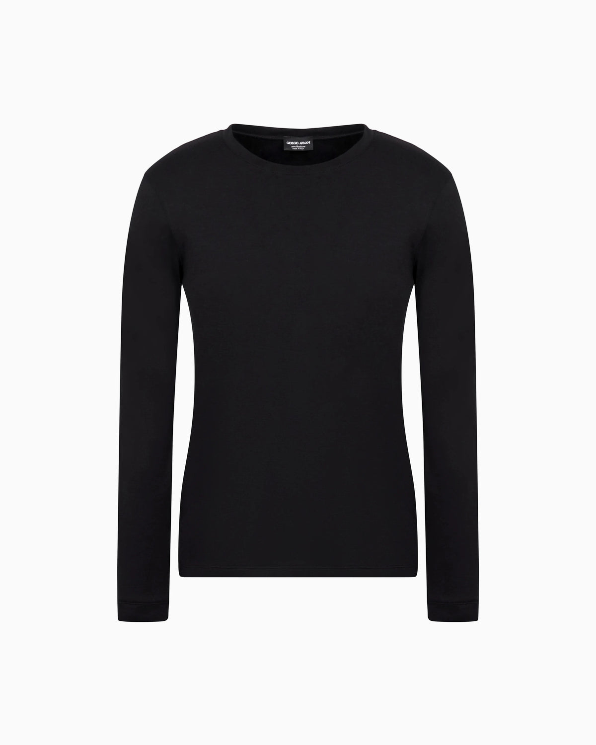Pure cashmere interlock crew-neck jumper