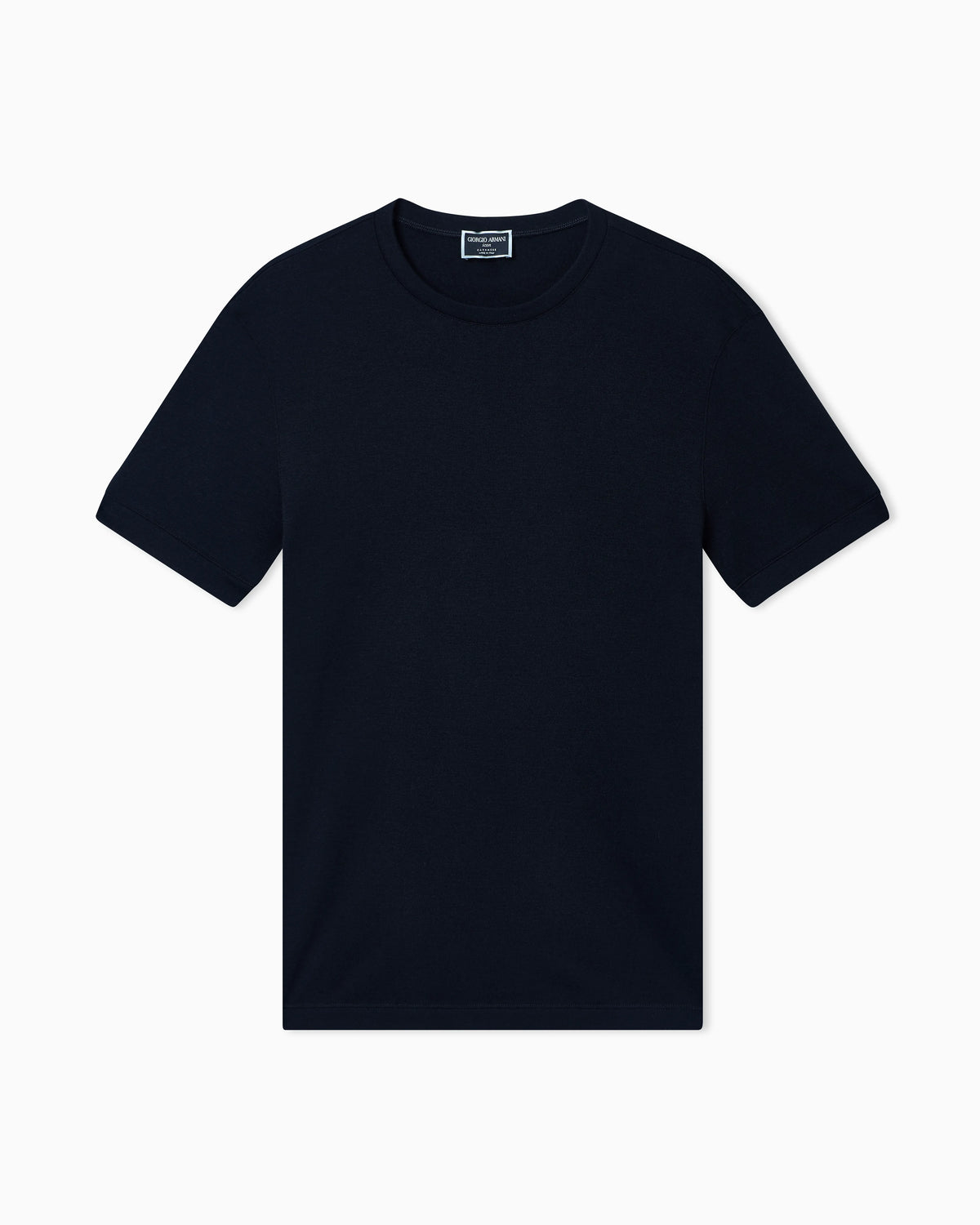 Short cashmere jumper with topstitched crew neck Icon