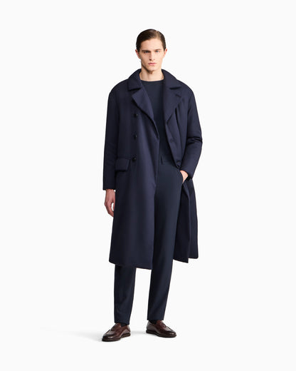 Crew neck jumper in pure cashmere interlock Icon