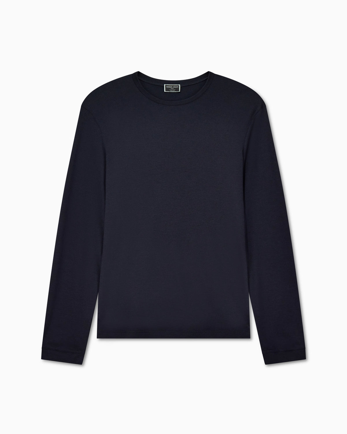 Crew neck jumper in pure cashmere interlock Icon
