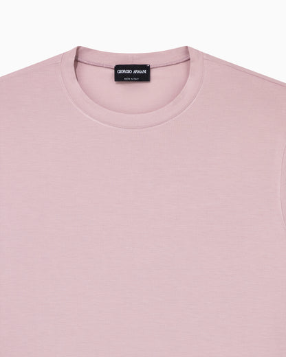 crew-neck T-shirt in stretch viscose jersey