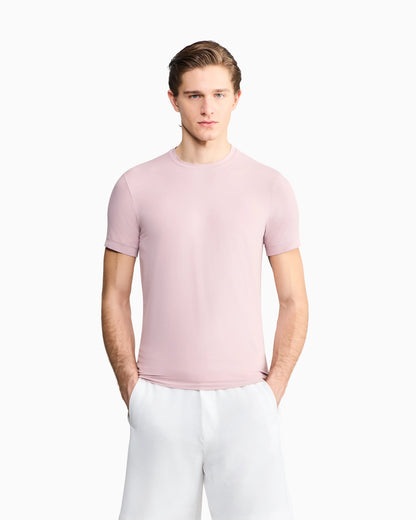 crew-neck T-shirt in stretch viscose jersey