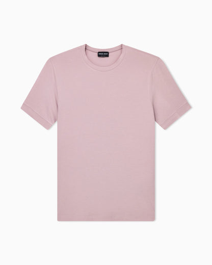 crew-neck T-shirt in stretch viscose jersey