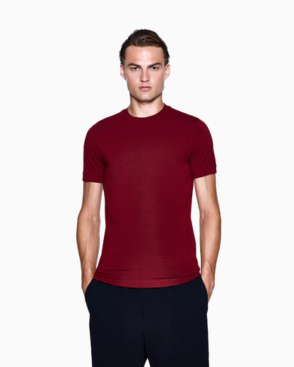 crew-neck T-shirt in stretch viscose jersey