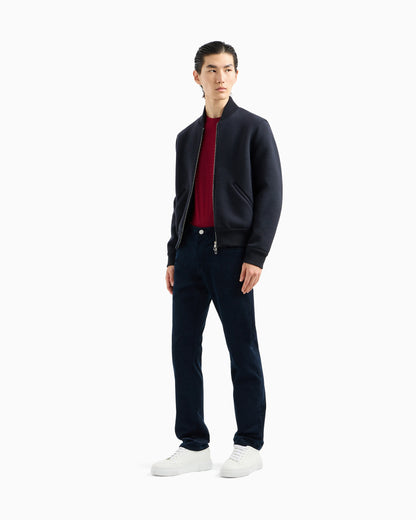 crew-neck T-shirt in stretch viscose jersey
