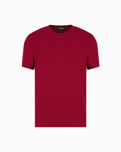crew-neck T-shirt in stretch viscose jersey