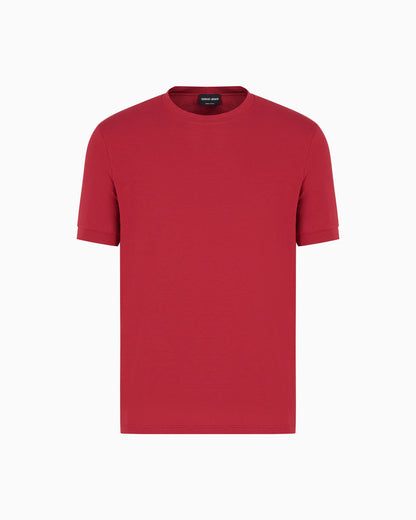 crew-neck T-shirt in stretch viscose jersey