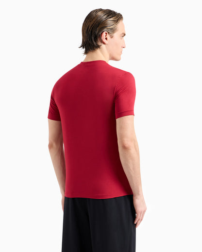 crew-neck T-shirt in stretch viscose jersey