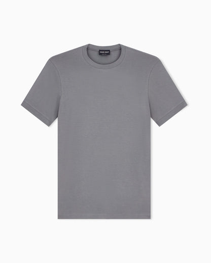 crew-neck T-shirt in stretch viscose jersey