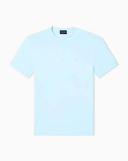 crew-neck T-shirt in stretch viscose jersey