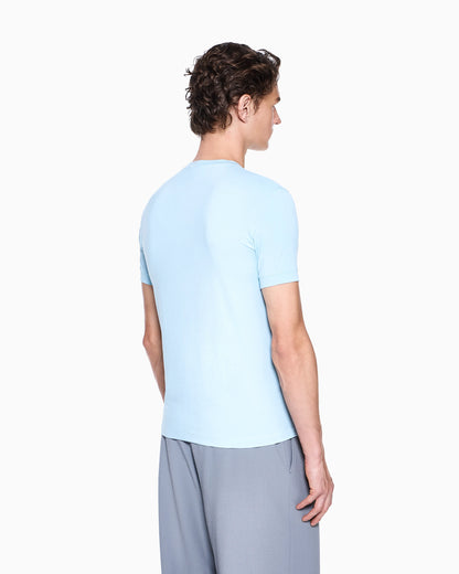 crew-neck T-shirt in stretch viscose jersey