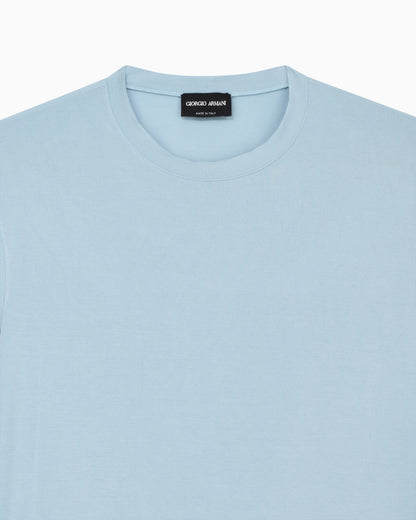 crew-neck T-shirt in stretch viscose jersey