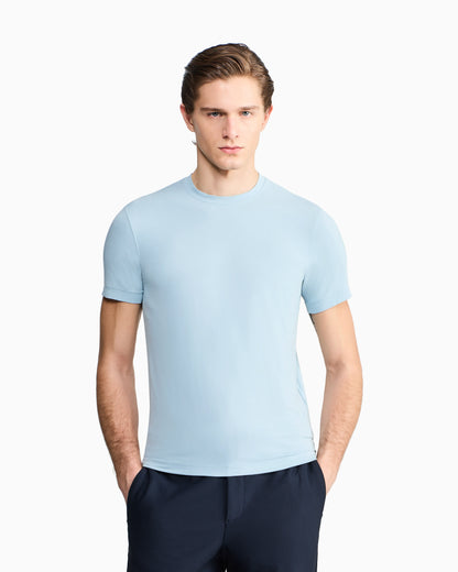 crew-neck T-shirt in stretch viscose jersey