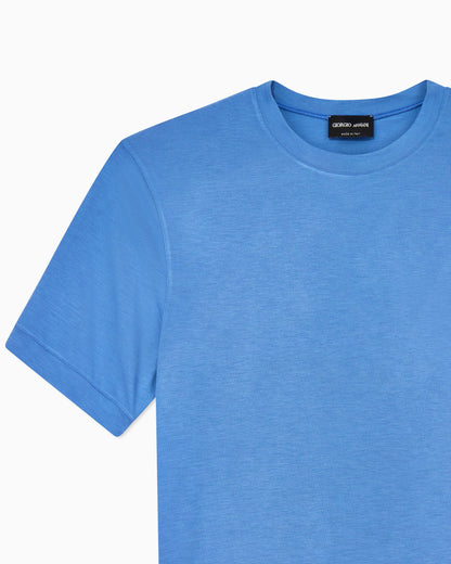 crew-neck T-shirt in stretch viscose jersey