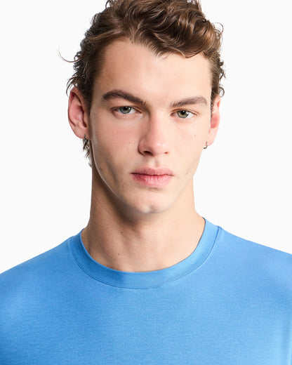 crew-neck T-shirt in stretch viscose jersey