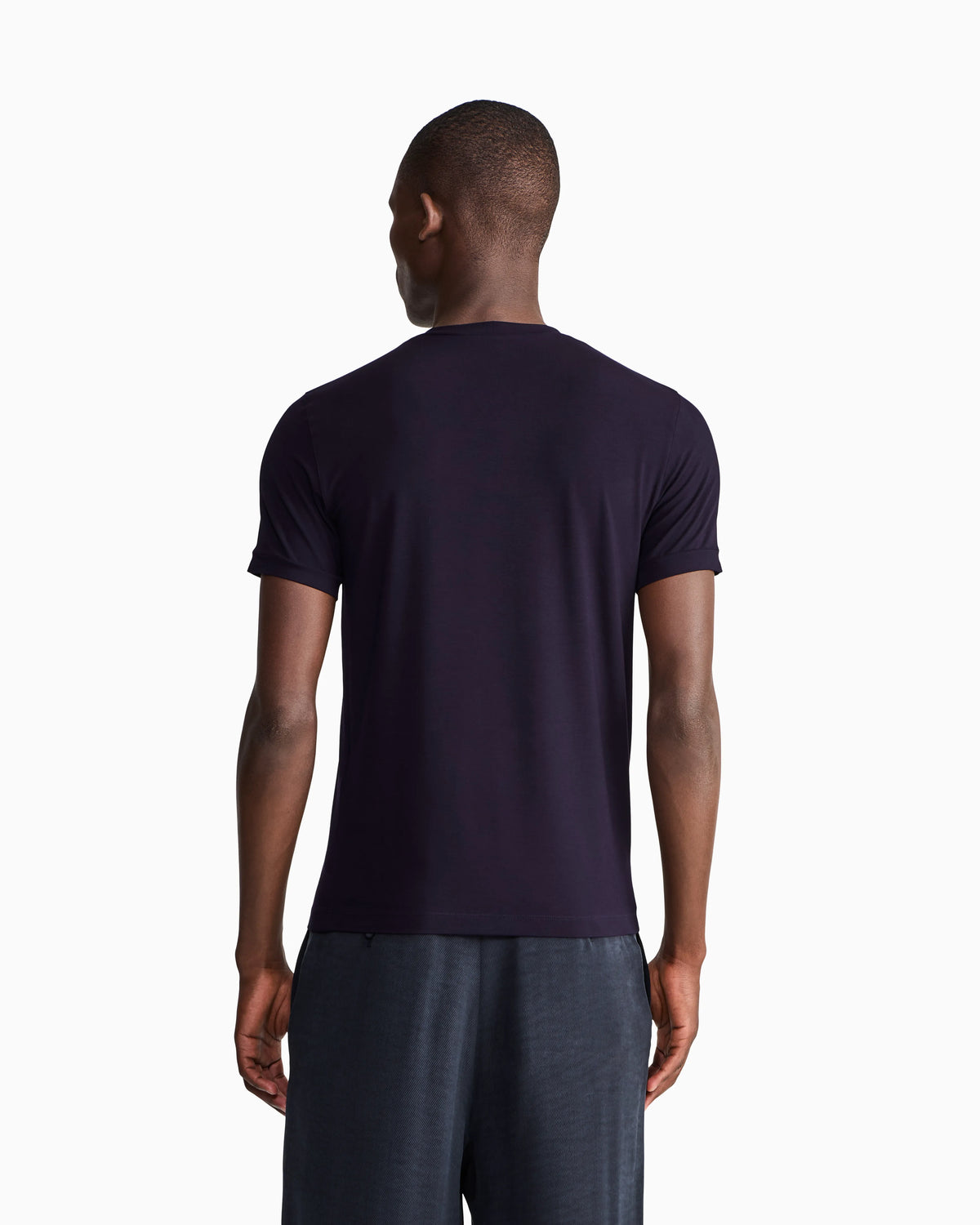 crew-neck T-shirt in stretch viscose jersey