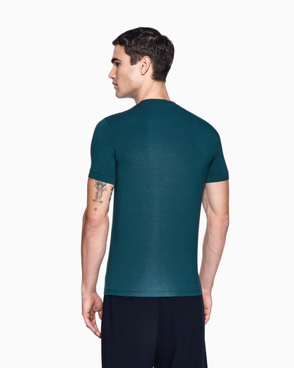 crew-neck T-shirt in stretch viscose jersey