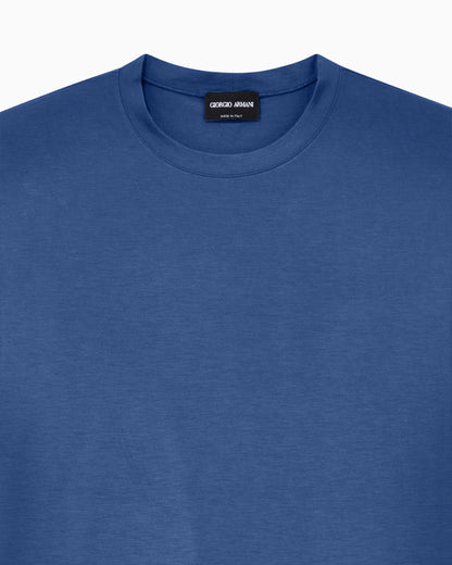 crew-neck T-shirt in stretch viscose jersey