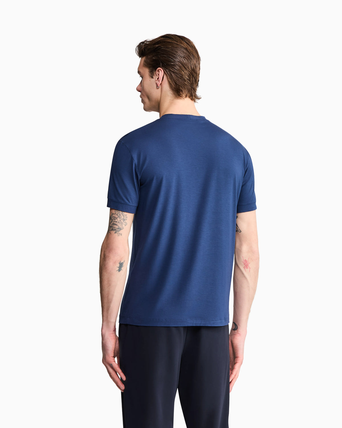 crew-neck T-shirt in stretch viscose jersey