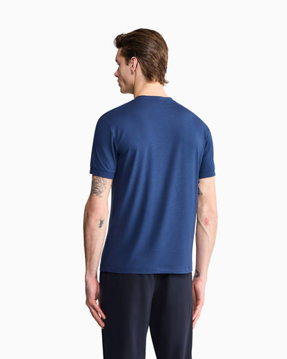 crew-neck T-shirt in stretch viscose jersey