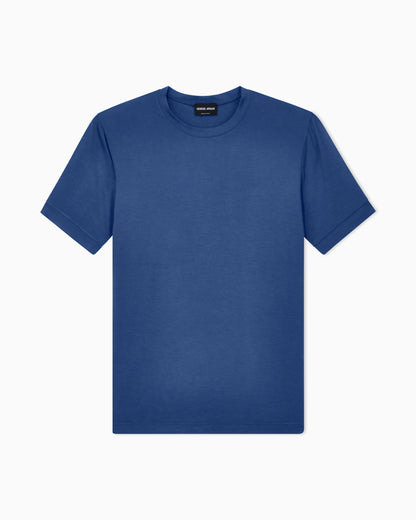 crew-neck T-shirt in stretch viscose jersey