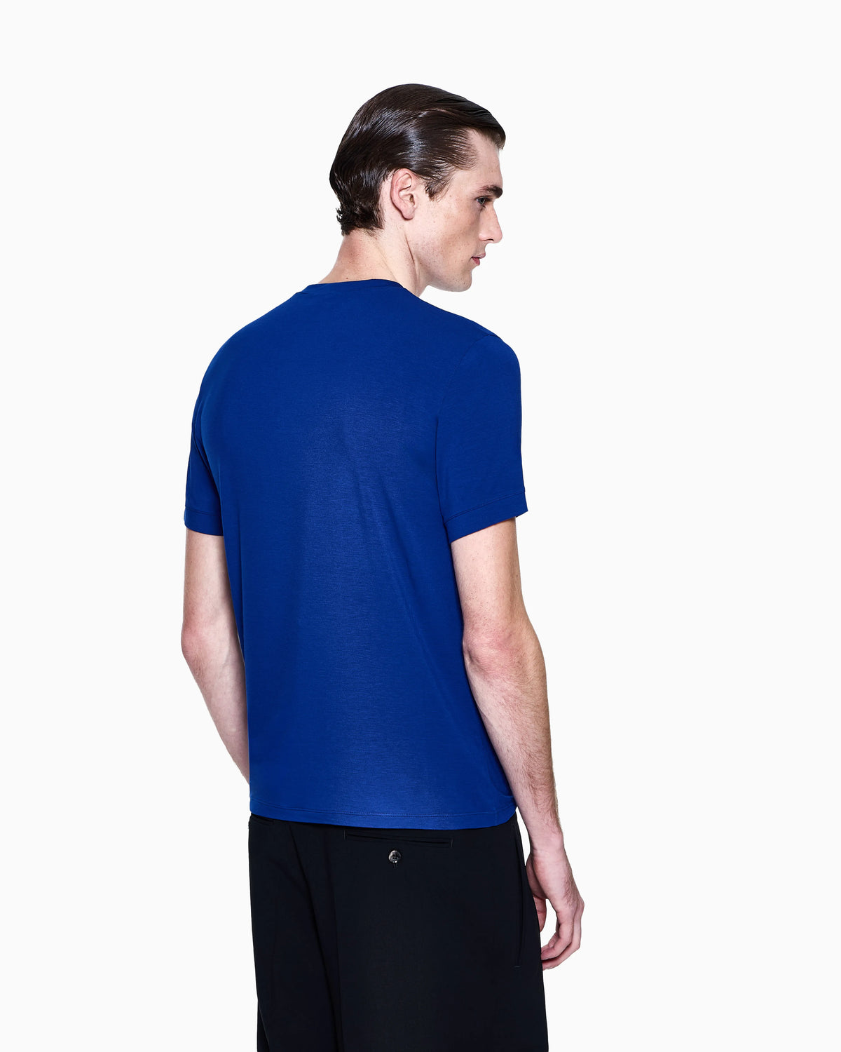 crew-neck T-shirt in stretch viscose jersey